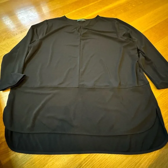 Women’s Black Lauren Ralph Lauren Blouse Preppy - Picture 1 of 7